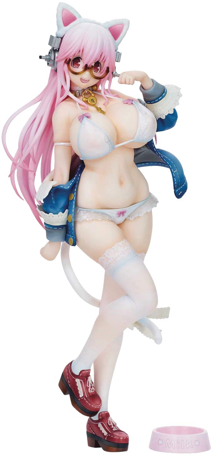 Union Creative Super Sonico White Cat Pvc Abs Finished Figure Japan- Japan Figure Store - #1 Bring To You The Best Japanese Goods