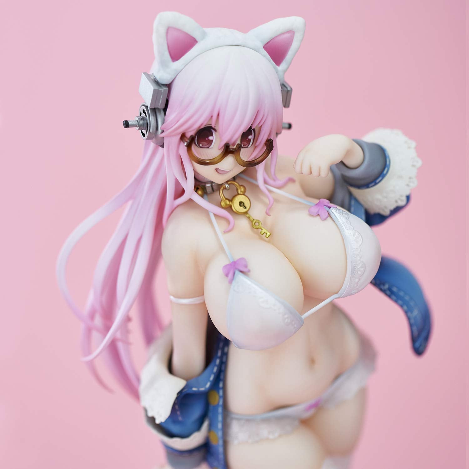 Union Creative Super Sonico White Cat Pvc Abs Finished Figure Japan- Japan Figure Store - #1 Bring To You The Best Japanese Goods