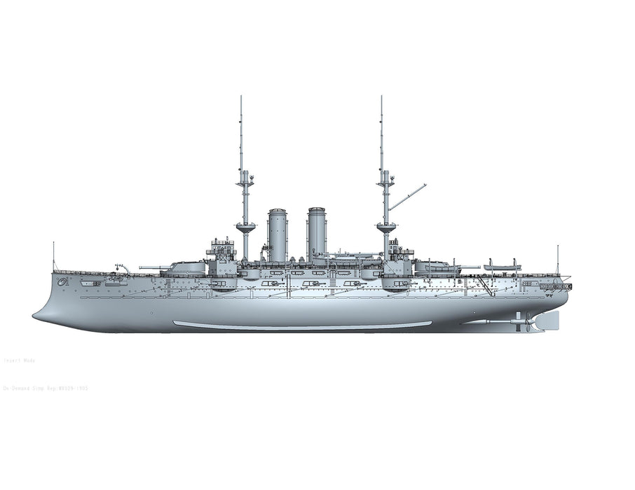 Wave 1/200 Battleship Mikasa Total Length Approx. 66Cm Plastic Model Bb001- Japan Figure Store - #1 Bring To You The Best Japanese Goods