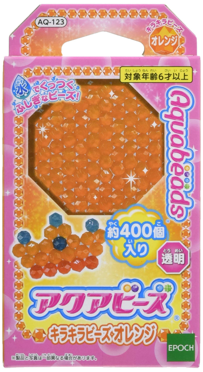 Epoch Aqua Beads Toy Kit: Glitter Orange AQ-123 Water Stick Beads for Ages 6+- Japan Figure Store - #1 Bring To You The Best Japanese Goods