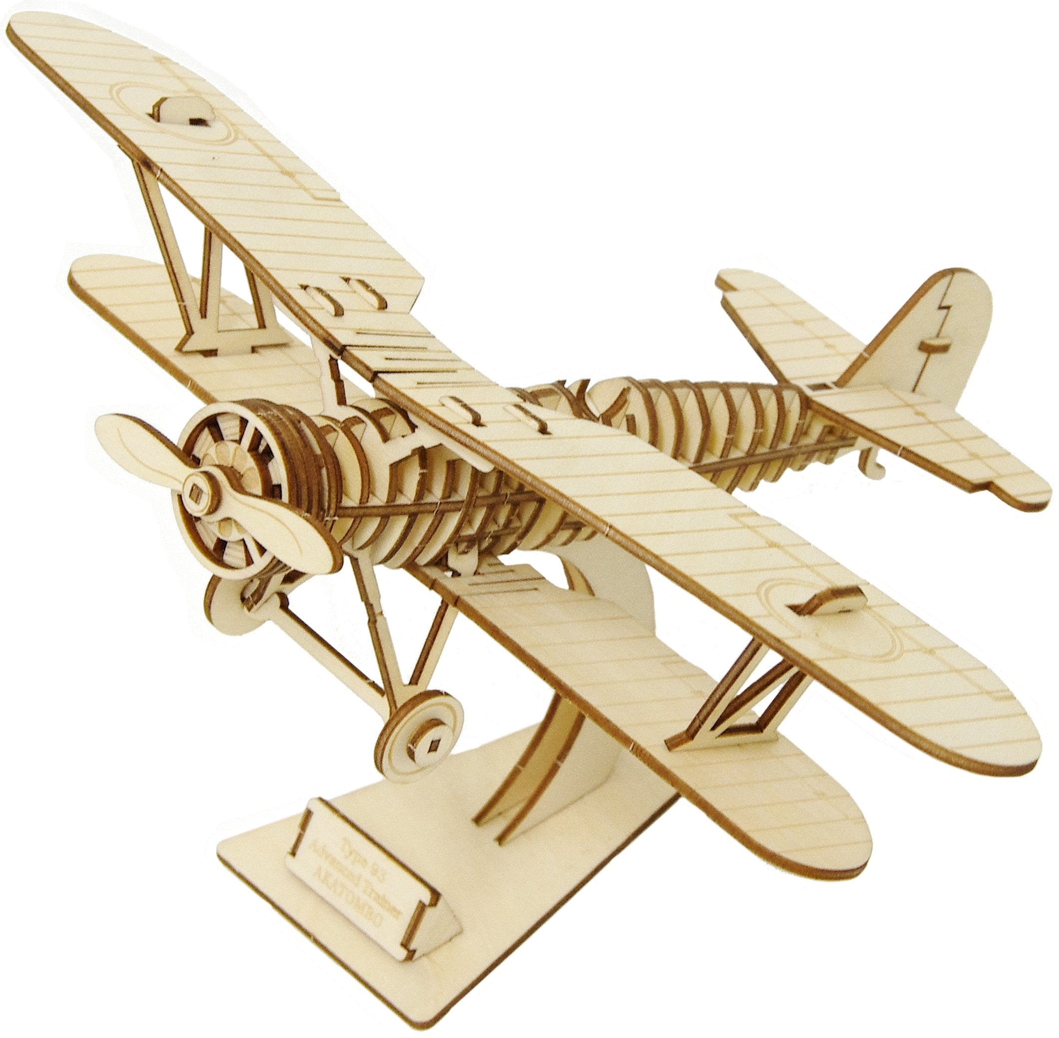 A-ZONE Wooden Art Ki-Gu-Mi Biplane- Japan Figure Store - #1 Bring To You The Best Japanese Goods
