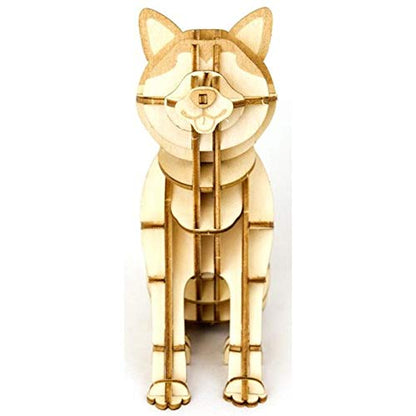 A-ZONE Wooden Art Ki-Gu-Mi Japanese Dog Akita- Japan Figure Store - #1 Bring To You The Best Japanese Goods