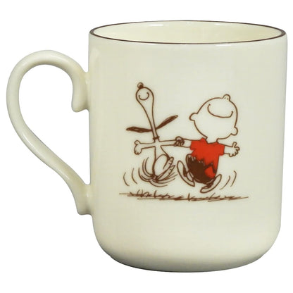 Snoopy Retro Mug With Wooden Gift Box Charlie Brown White- Japan Figure Store - #1 Bring To You The Best Japanese Goods