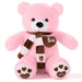 Yunnasi Plush Bear Pink 80cm Japanese Teddy Bears Birthday Presents Ideas- Japan Figure Store - #1 Bring To You The Best Japanese Goods