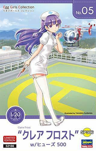 1/20 Egg Girls Collection No.05 'claire Frost' W/hughes 500 Plastic Model Kit